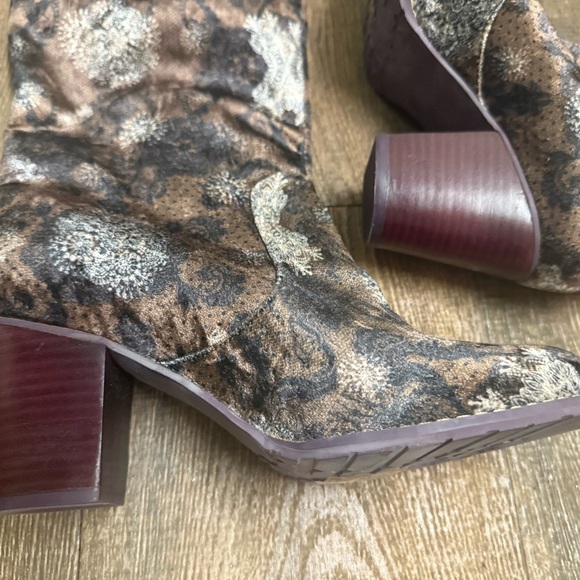 Desigual 10.5 Artistic velvet feel Heeled Boots - Black, Brown,purple NWT no box - Picture 5 of 15